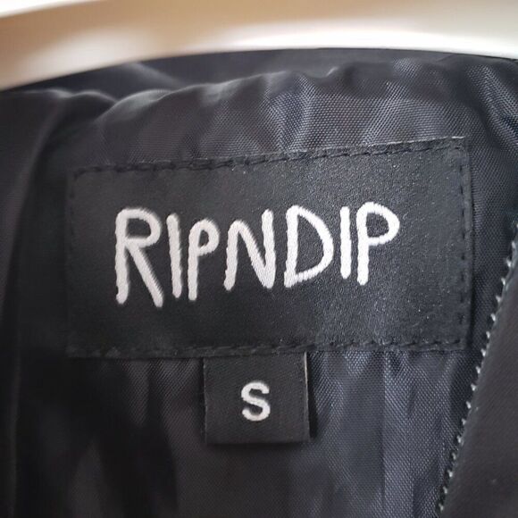 RIPNDIP Nasa Space Commit Half Zip Hooded Pullover Mens Size S Cat Wizard Nerm - Picture 8 of 12